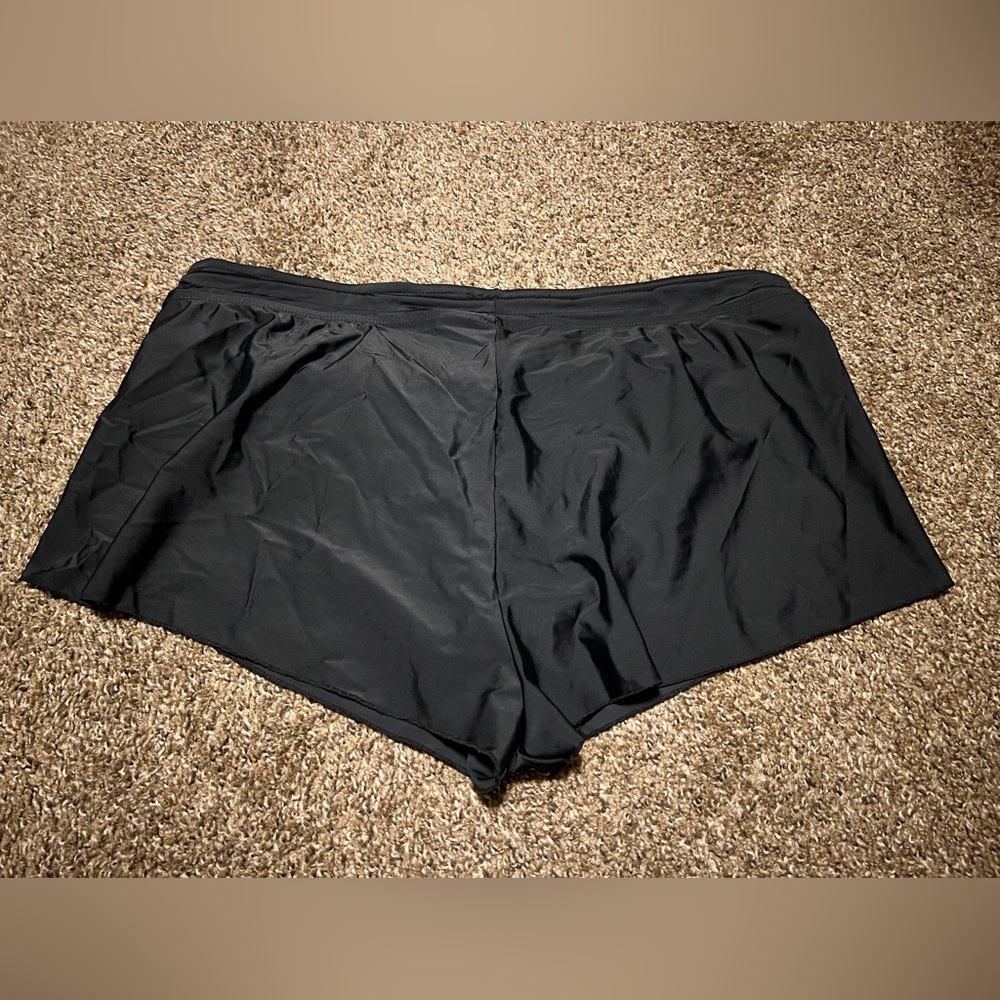 Women’s Black Swim Shorts with Drawstring - Picture 2 of 5